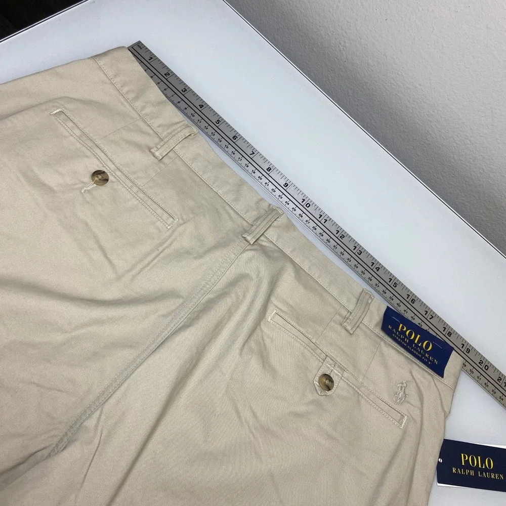 Polo Ralph Lauren Mens 38 Beige Chino Shorts NEW Stretch Classic Fit 9